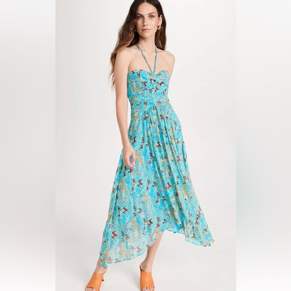 A.L.C. Dresses & Skirts - A.C.L Floral Blue Strapless Dress
